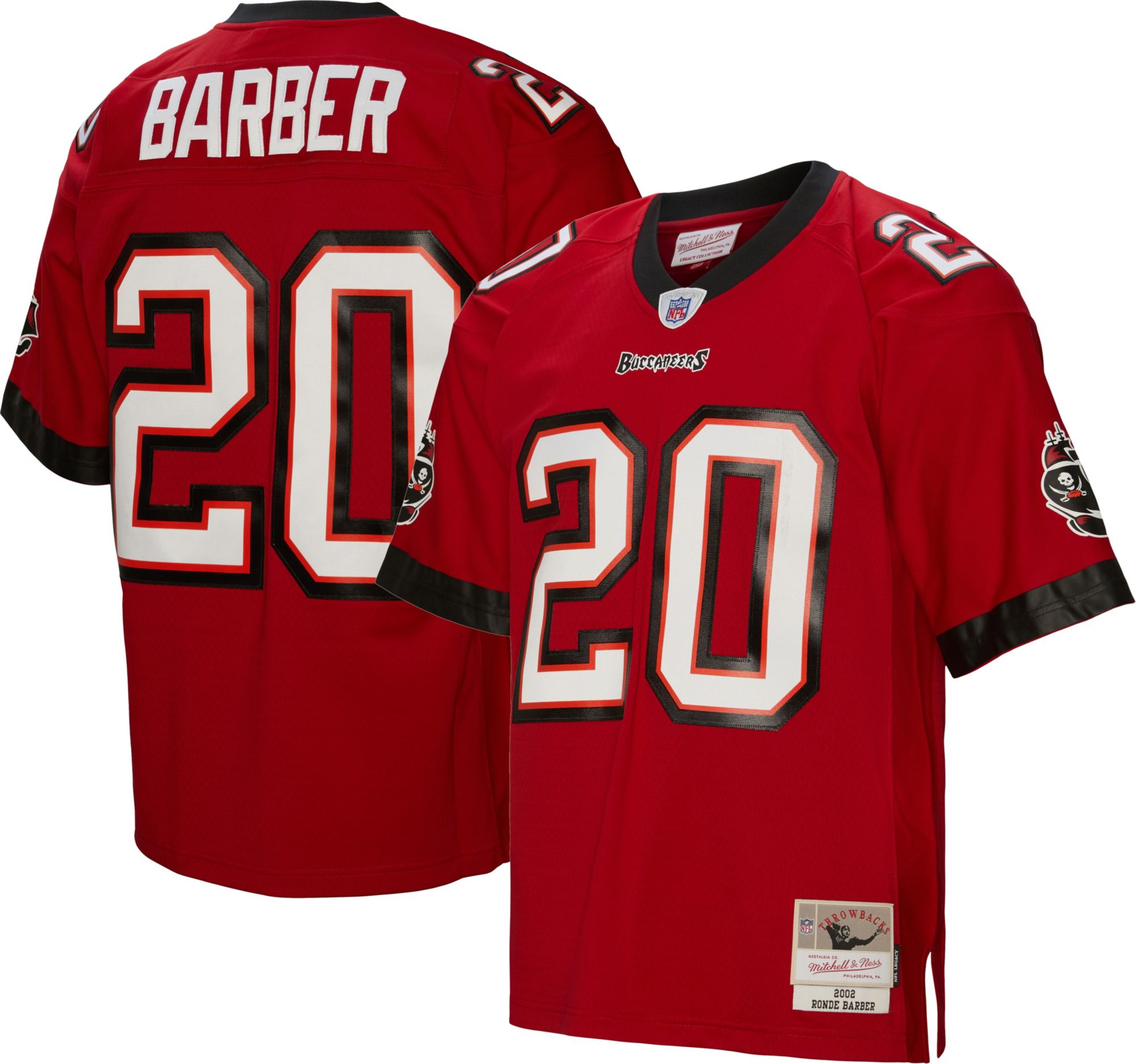 Mitchell &amp; Ness Men's Tampa Bay Buccaneers Ronde Barber #20 2002 Red Throwback Jersey