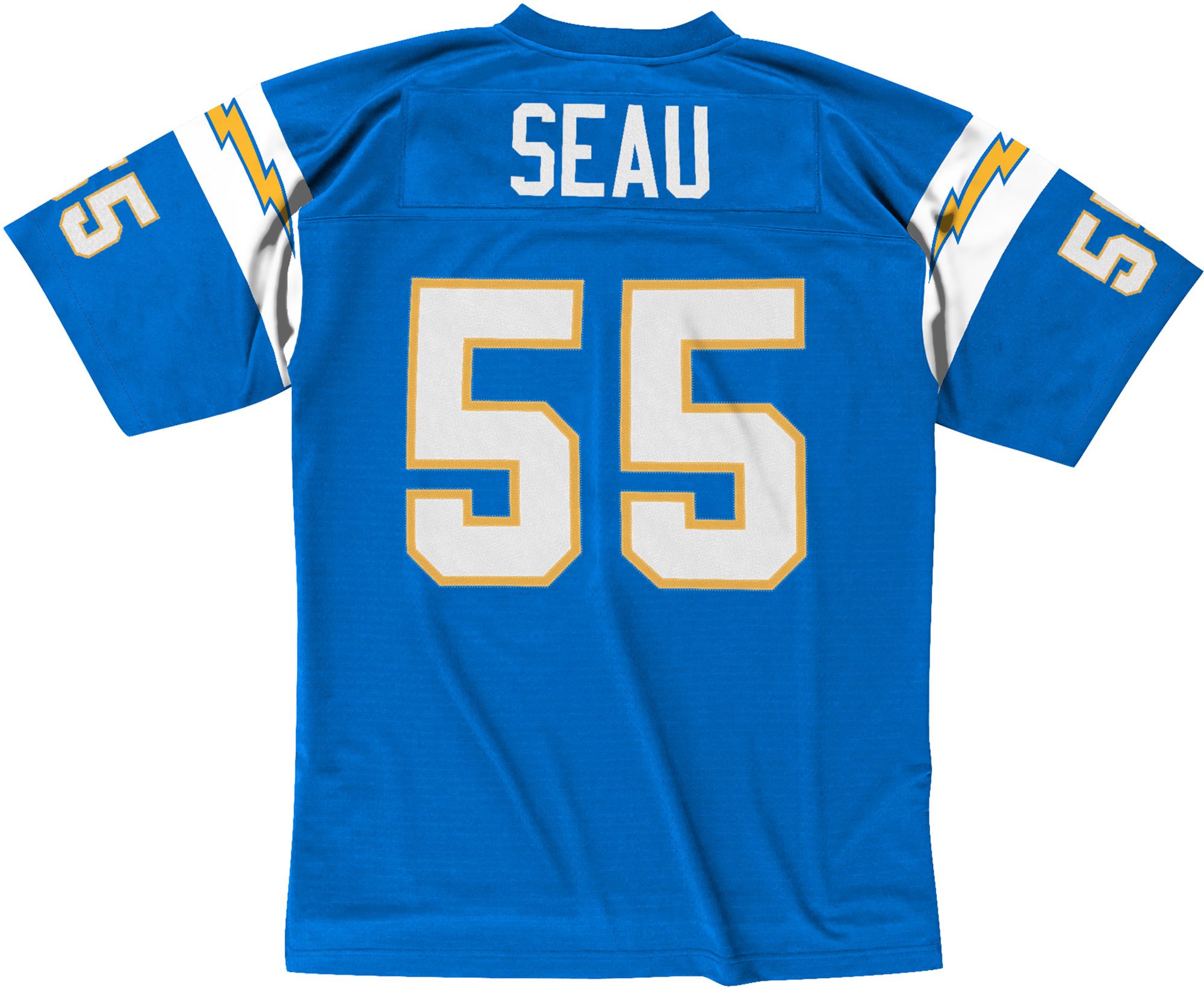 Mitchell &amp; Ness Men's Los Angeles Chargers Junior Seau #55 2002 Blue Throwback Jersey