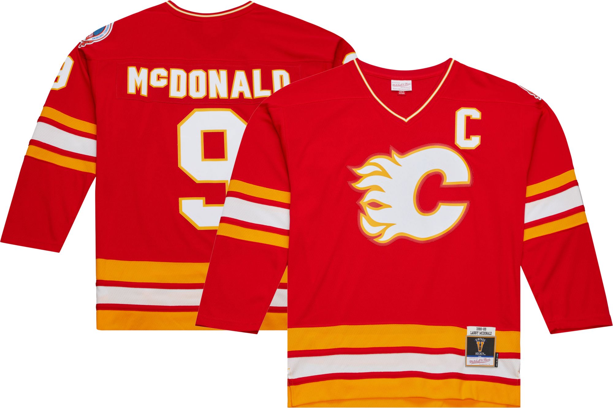 Mitchell &amp; Ness Calgary Flames Lanny McDonald #9 1988 Vintage Replica Jersey
