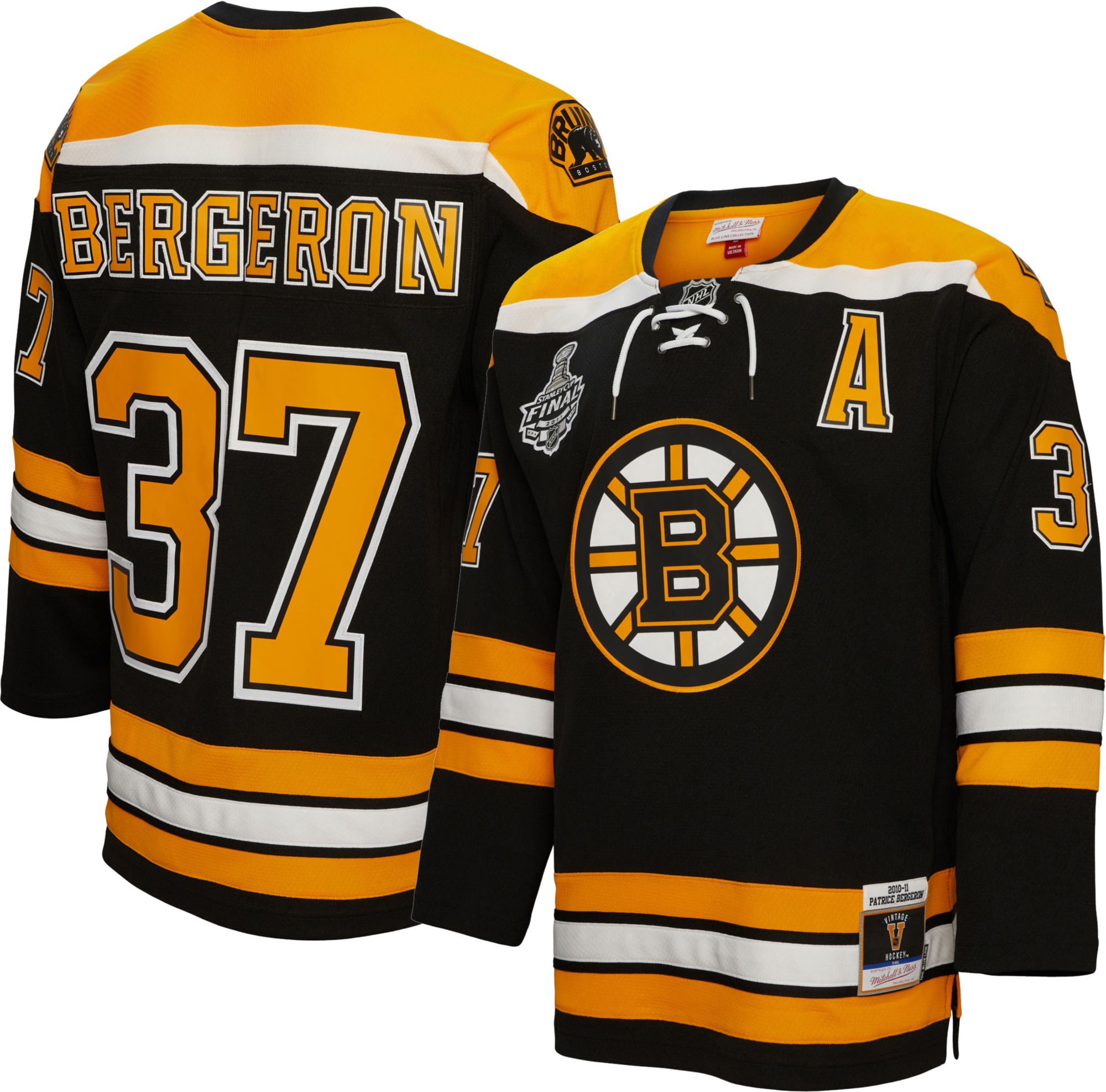 Mitchell &amp; Ness Boston Bruins Patrice Bergeron #37 '10 Blue Line Jersey