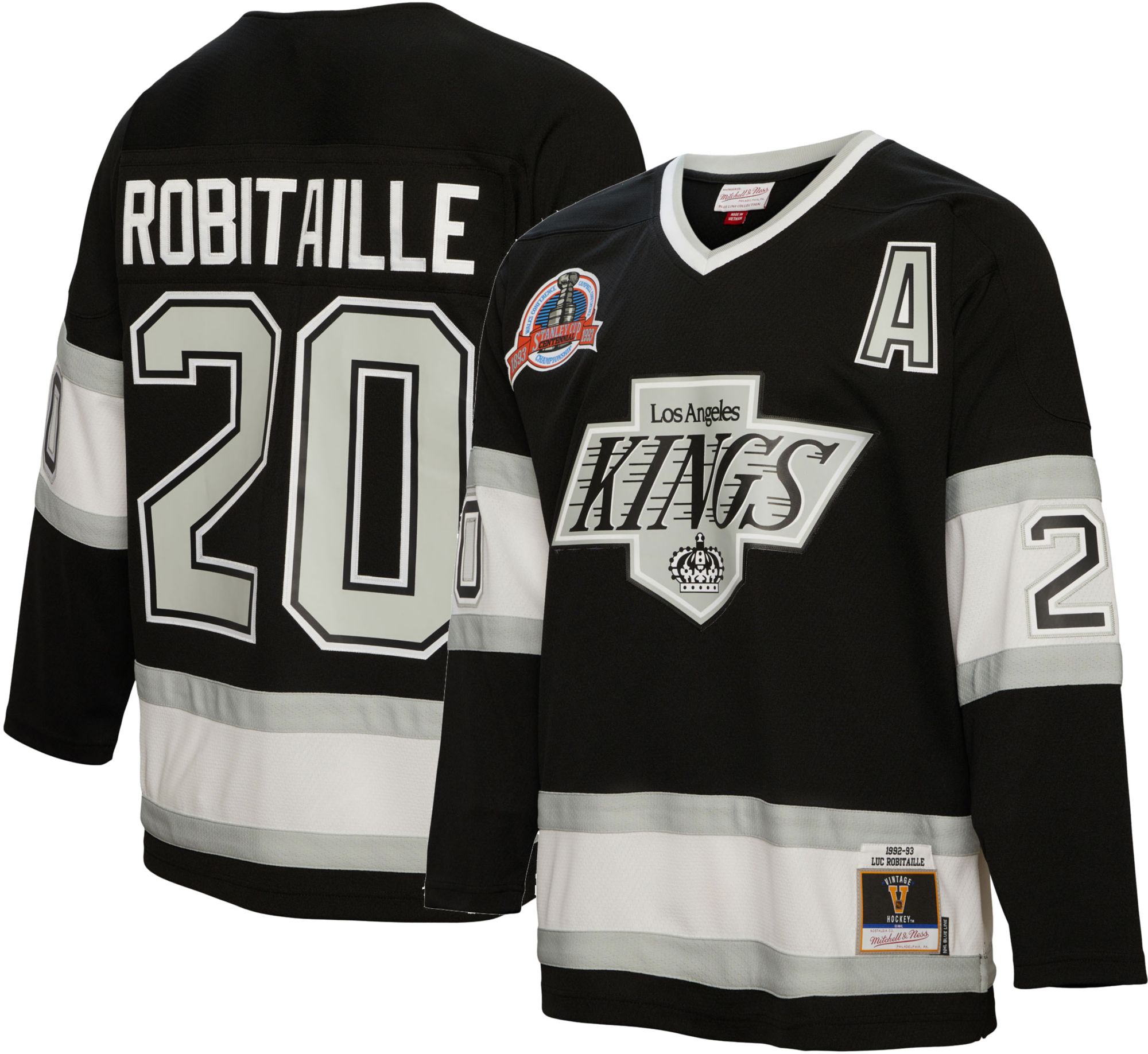 Mitchell &amp; Ness Los Angeles Kings Luc Robitaille #20 '92 Blue Line Jersey