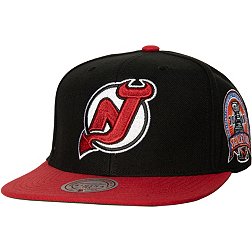 New Jersey Devils Mitchell & Ness Vintage Snapback Hat - Cream/Red
