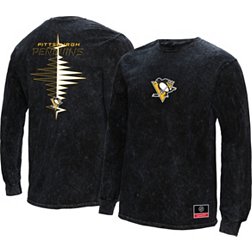 Mitchell & Ness Pittsburgh Penguins Vintage Zig-Zag Black Long Sleeve Shirt