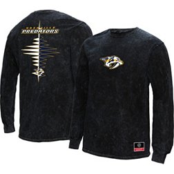 Mitchell & Ness Nashville Predators Vintage Zig-Zag Black Long Sleeve Shirt