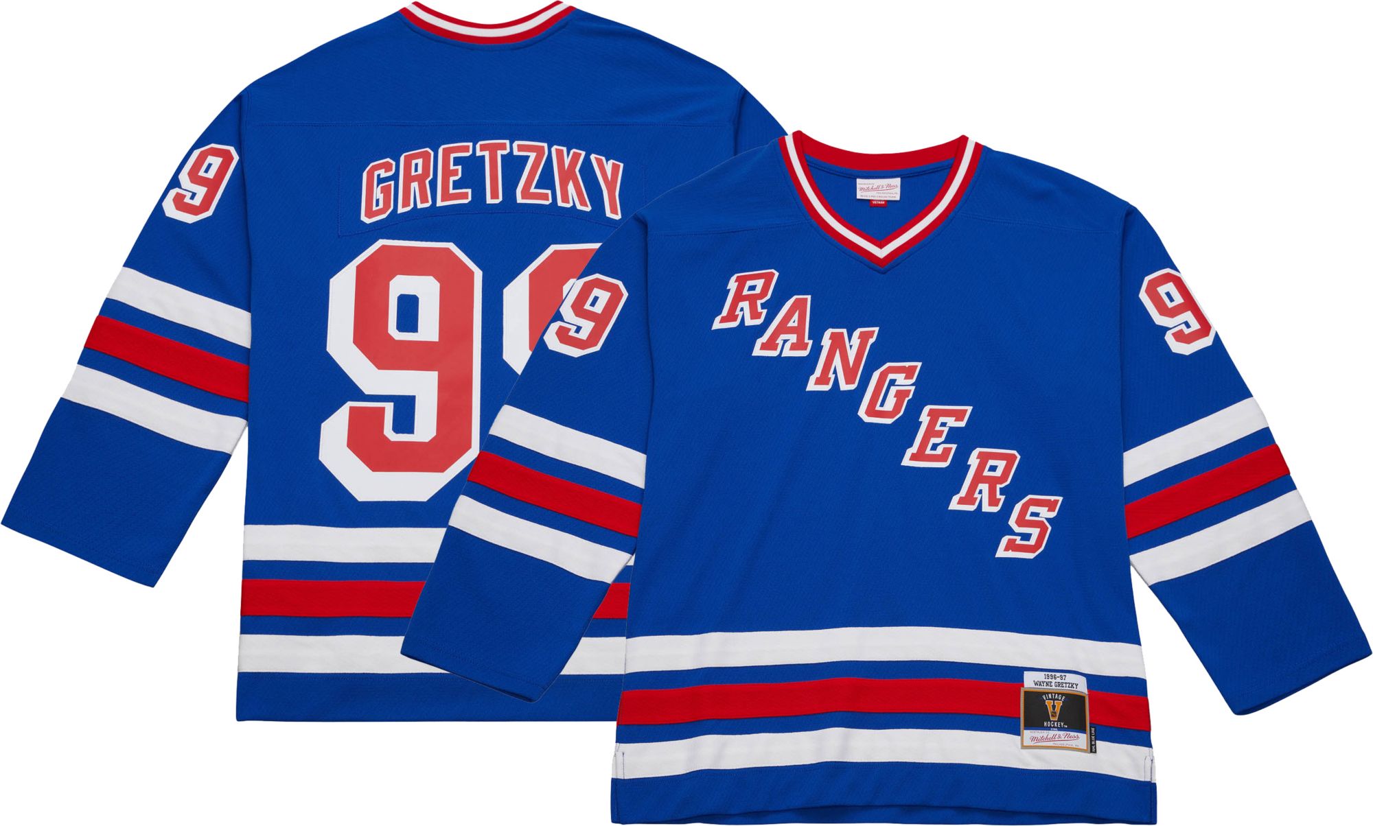Mitchell &amp; Ness New York Rangers 1996 Wayne Gretzky #99 Vintage Replica Jersey