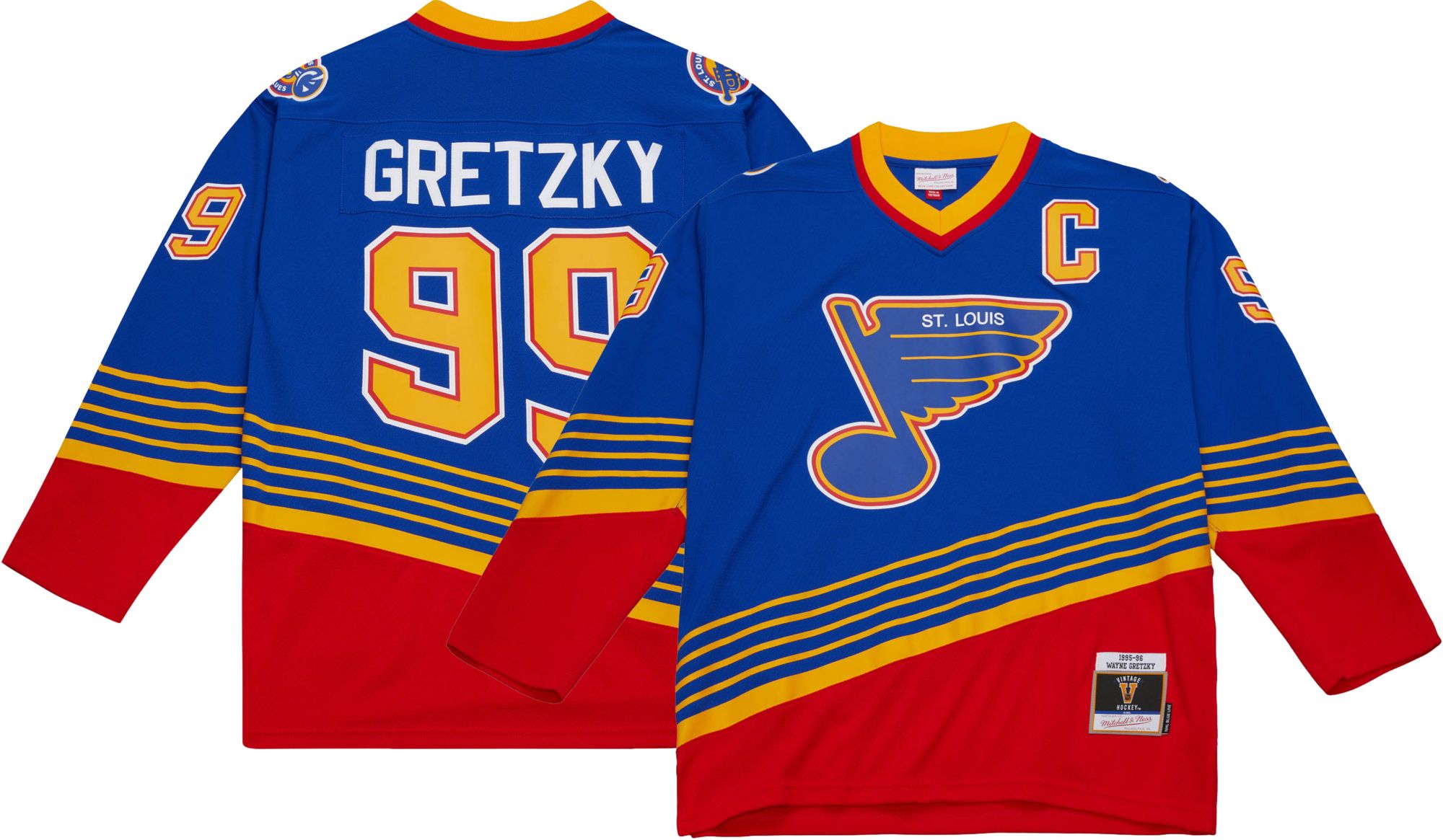 Mitchell &amp; Ness St. Louis Blues Wayne Gretzky #99 1995 Vintage Replica Jersey