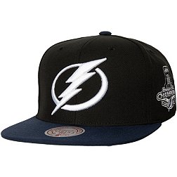 Mitchell & Ness Tampa Bay Lightning 2-Tone Patch Snapback Adjustable Hat