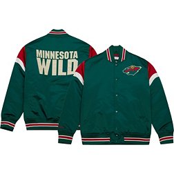 Mitchell & Ness Minnesota Wild Satin Green Jacket
