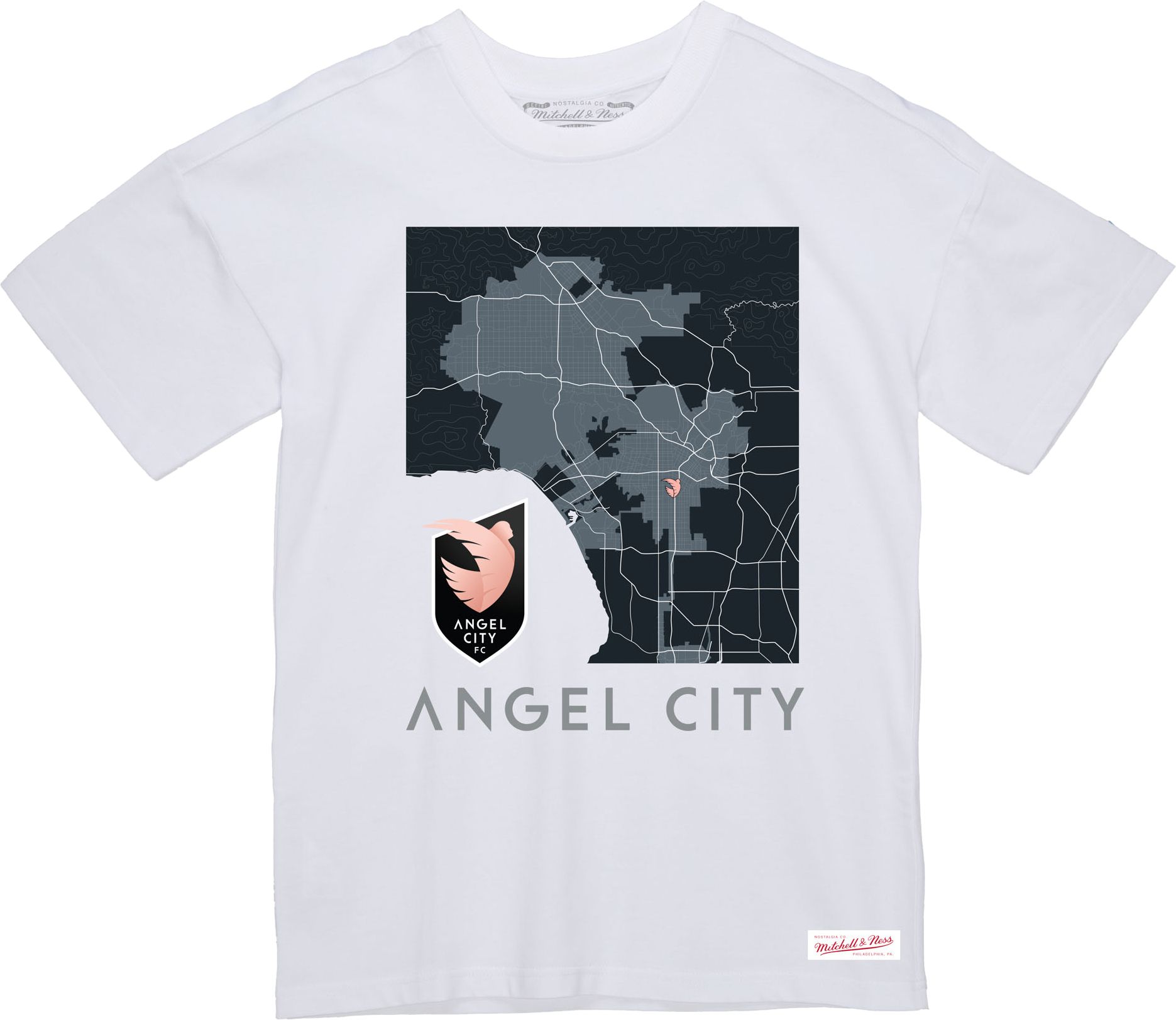 Mitchell &amp; Ness Angel City FC Map White T-Shirt