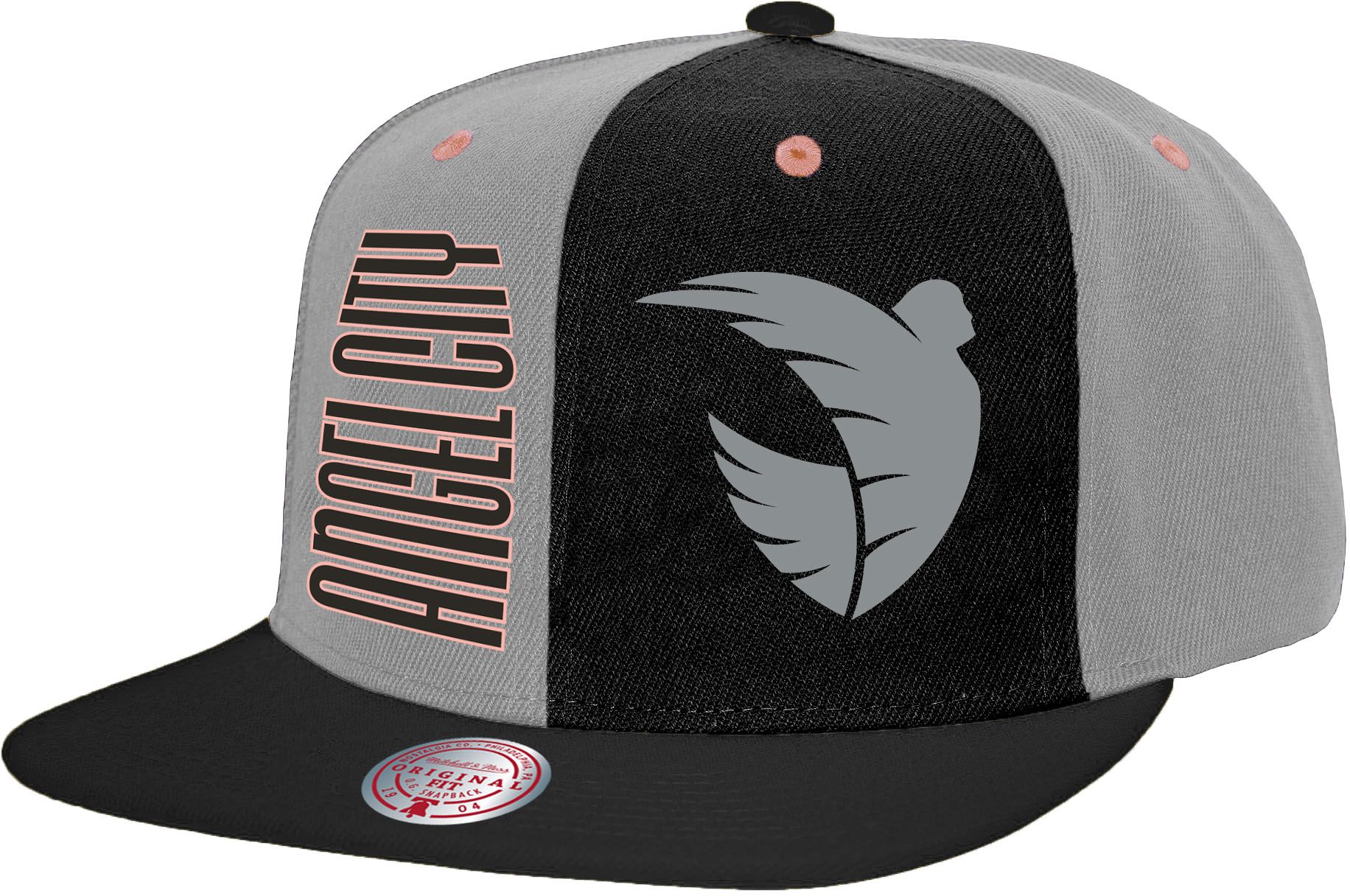 Mitchell &amp; Ness Angel City FC Panel Logo Snapback Hat