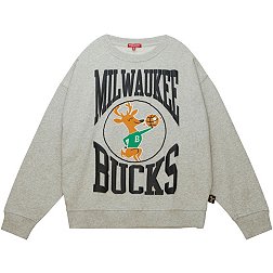 Mitchell and Ness Women's Milwaukee Bucks Logo Crewneck Sweatshirt