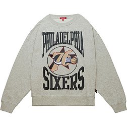 Men's Sportiqe Black Philadelphia 76ers City Edition 76 Originals Harmon Satin Stitch Crewneck Pullover Sweatshirt