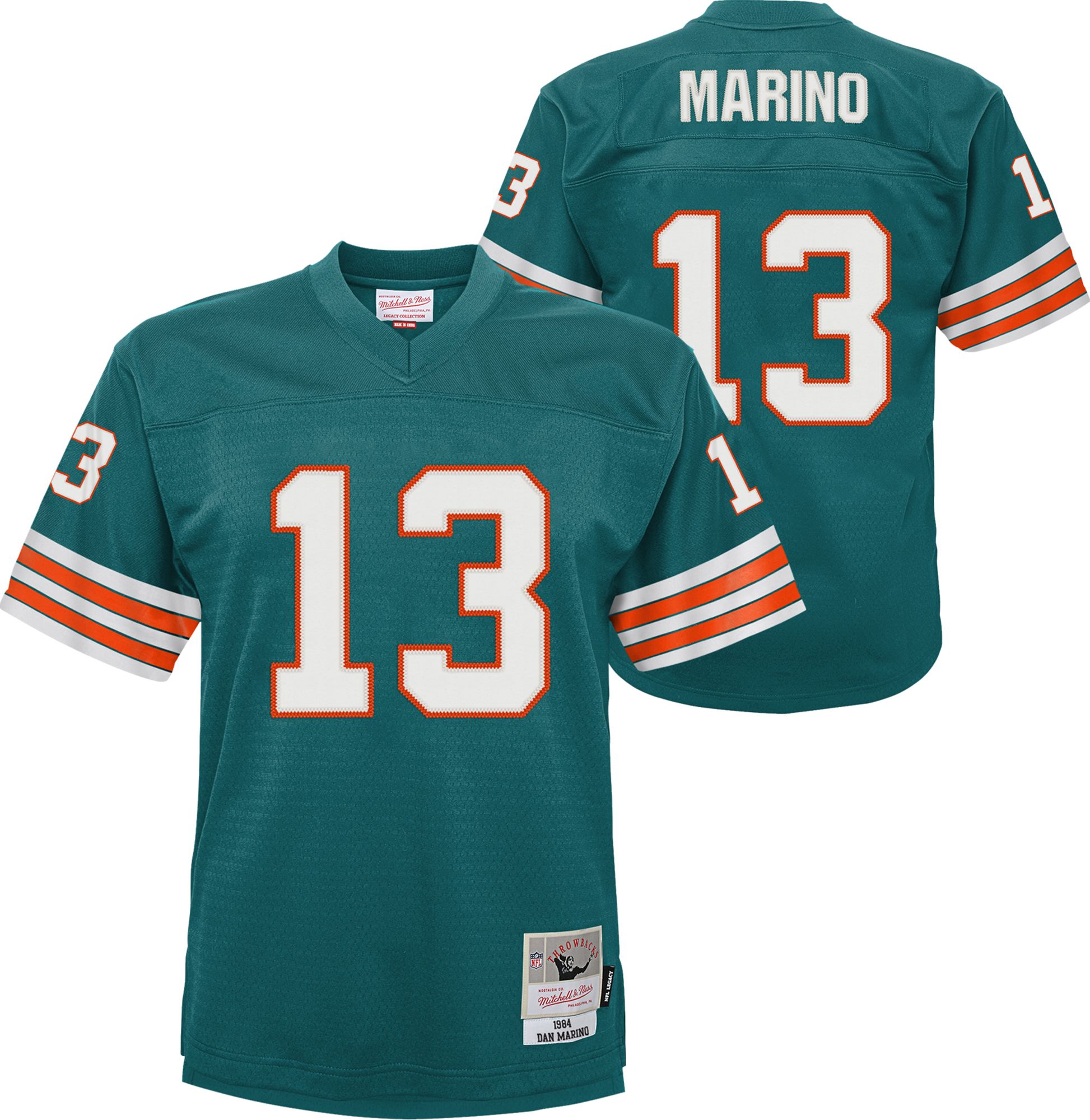 Mitchell & Ness Youth Miami Dolphins Dan Marino #13 1984 Aqua Jersey