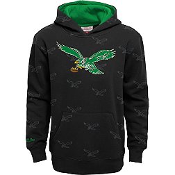 Mitchell & Ness Youth Philadelphia Eagles All-Over Print Black Pullover Hoodie