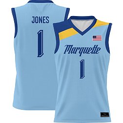 ProSphere Youth Marquette Golden Eagles #1 Blue Kam Jones Alternate Full Sublimated Basketball Jersey