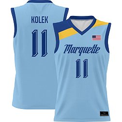 ProSphere Youth Marquette Golden Eagles #11 Blue Tyler Kolek Alternate Full Sublimated Basketball Jersey