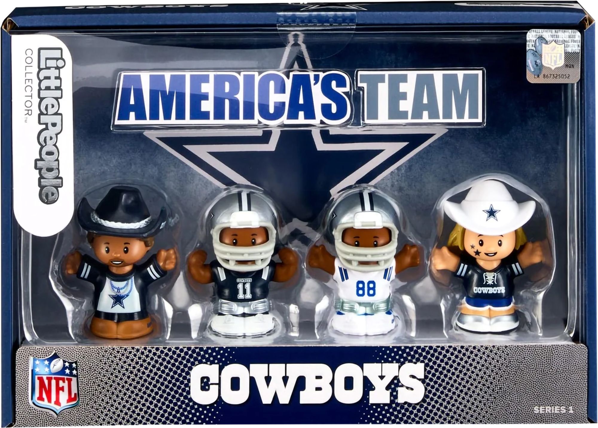 Mattel NFL Dallas Cowboys Little People Collector Set
