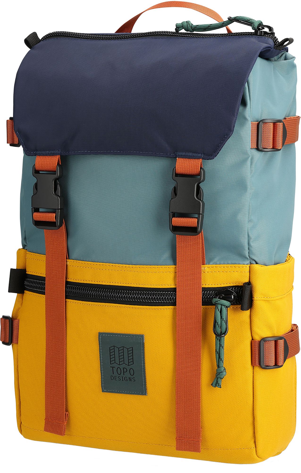 Photos - Backpack Topo Designs Rover Pack - Classic, Men's, Sea Pine/Mustard 23MVEARVRPCKCLS