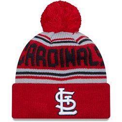 New Era Adult St. Louis Cardinals Red Wordmark Pom Knit Hat