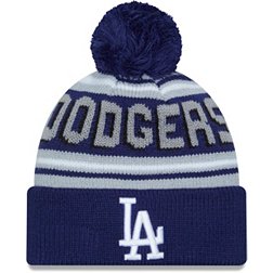 New Era Adult Los Angeles Dodgers Blue Wordmark Pom Knit Hat