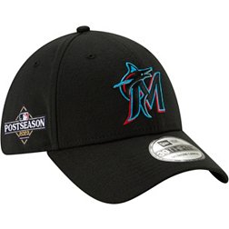 New Era Men's 2023 Postseason Participant Miami Marlins Side Patch 39Thirty Stretch Fit Hat