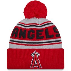 New Era Adult Los Angeles Angels Red Word Pom Knit Hat
