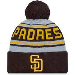 New Era Adult San Diego Padres Midnight Blue Wordmark Pom Knit Hat