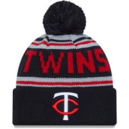 New Era Adult Minnesota Twins Navy Word Pom Knit Hat