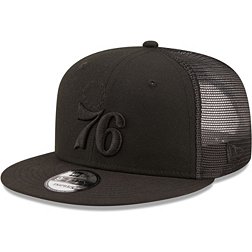 New Era Philadelphia 76ers Black 9Fifty Trucker Hat