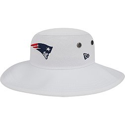 New Era Men's New England Patriots Training Camp White Panama Bucket Hat
