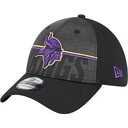 New Era Men's Minnesota Vikings Training Camp Black 39Thirty Stretch Fit Hat