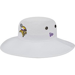 New Era Men's Minnesota Vikings Training Camp White Panama Bucket Hat