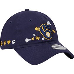 New Era Girls' Milwaukee Brewers Navy 9Twenty Adjustable Hat