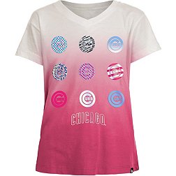 5th & Ocean Youth Girls Chicago Cubs Camo V-neck T-Shirt