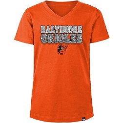 New Era Apparel Girl's Baltimore Orioles Tie Dye V-Neck T-Shirt