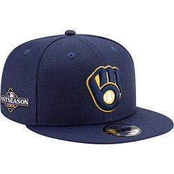New Era Men's 2023 Postseason Milwaukee Brewers Navy 9Fifty Adjustable Hat