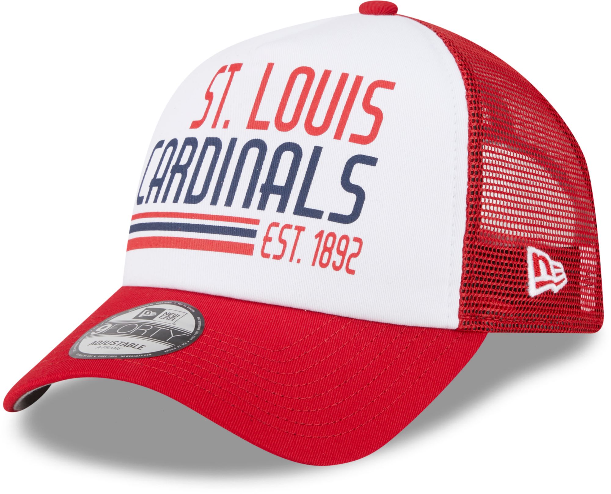 New Era Men's St. Louis Cardinals Red Stacked 9Forty Adjustable Hat - Team