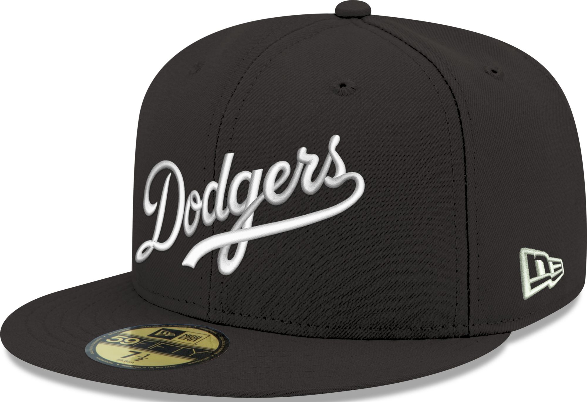 Los Angeles Dodgers Visor Hit 59FIFTY Fitted Black Hat