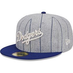 New Era Men's Los Angeles Dodgers Dodger Blue Heather Pinstripe 59Fifty Fitted Hat