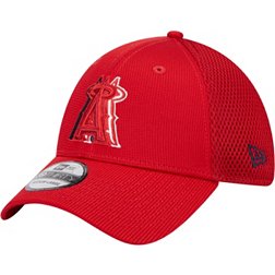 New Era Men's Los Angeles Angels Red 39THIRTY Overlap Stretch Fit Hat