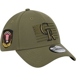 New Era Men's Armed Forces Day 2023 Colorado Rockies Olive 39Thirty Stretch Fit Hat