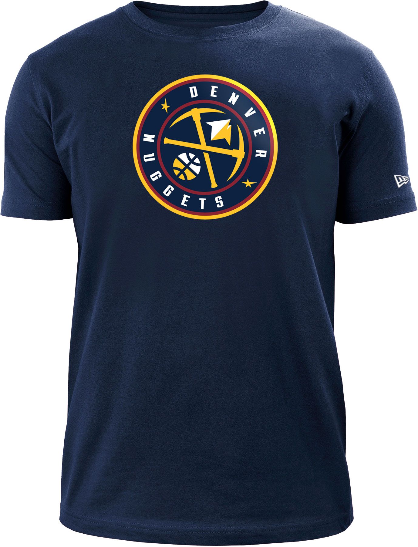 New Era Men's Denver Nuggets Navy Logo Tee
