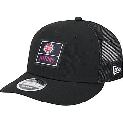 New Era Adult Detroit Pistons Black Label Adjustable Trucker Hat