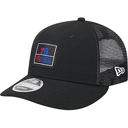 New Era Adult Philadelphia 76ers Black Label Adjustable Trucker Hat