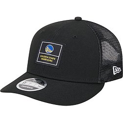 New Era Adult Golden State Warriors Black Label Adjustable Trucker Hat