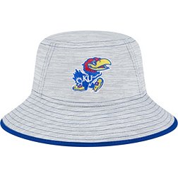 New Era Men's Kansas Jayhawks Grey Game Bucket Hat
