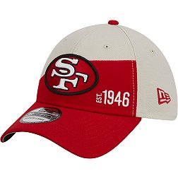 New Era Men's San Francisco 49ers 2023 Sideline Historic Red 39Thirty Stretch Fit Hat