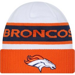 New Era Men's Denver Broncos 2023 Sideline White Tech Knit Beanie