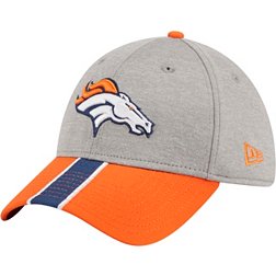 New Era Men's Denver Broncos Stripe Grey 39Thirty Stretch Fit Hat
