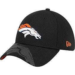 New Era Men's Denver Broncos Top Visor 39Thirty Black Stretch Fit Hat